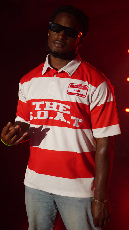 THE G.O.A.T “I’M HIM” RED POLO SHIRT