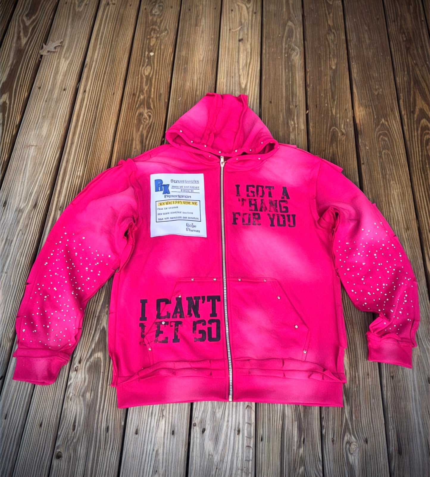FABRICATED LOVE PINK 🎶I GOT A THANG FOR YOU🎶 ~LOVE SICK ZIP-UP
