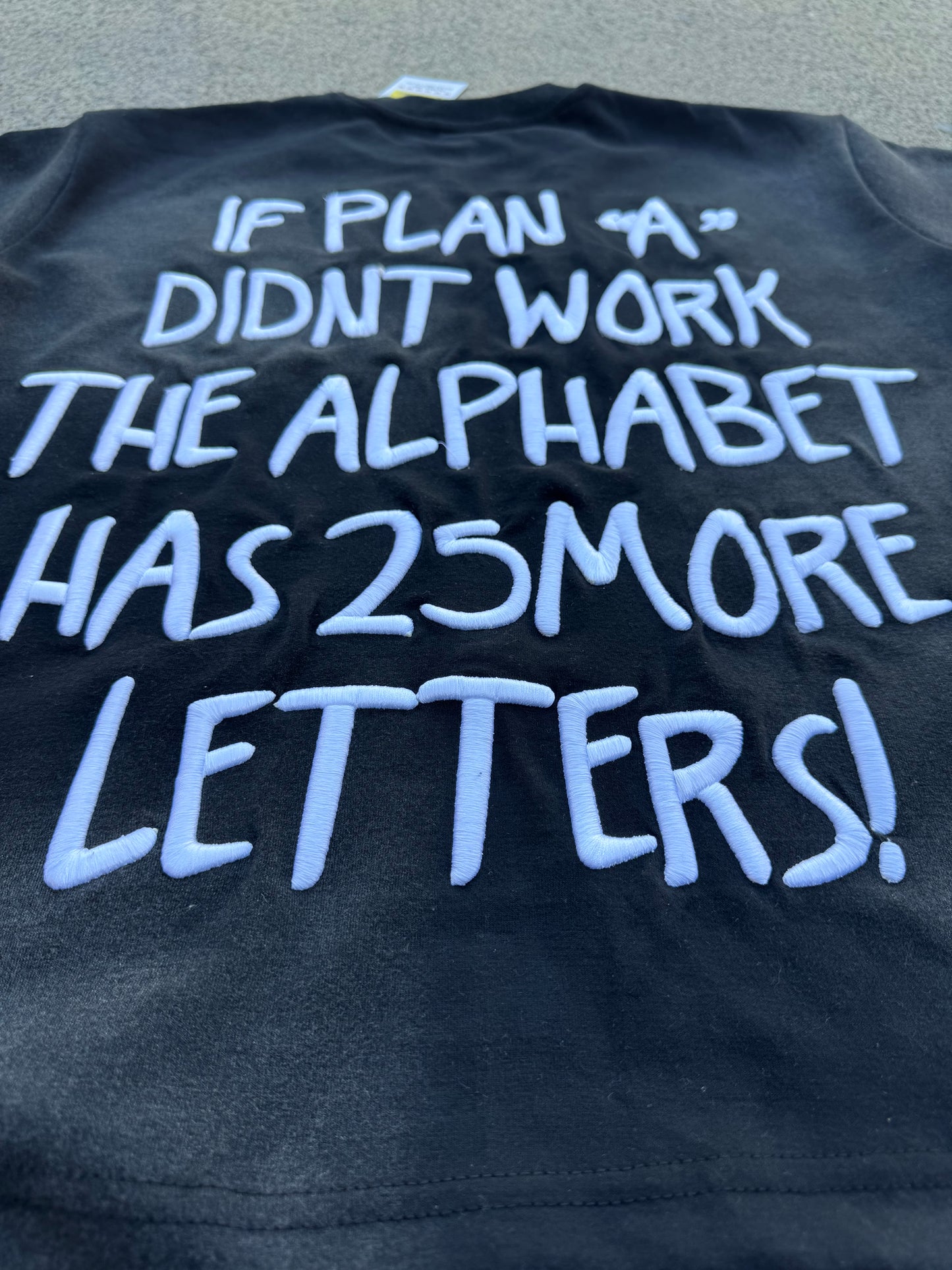 THE GOAT “KEEP GOING” MOTIVATIONAL BLACK ACID WASH T SHIRT