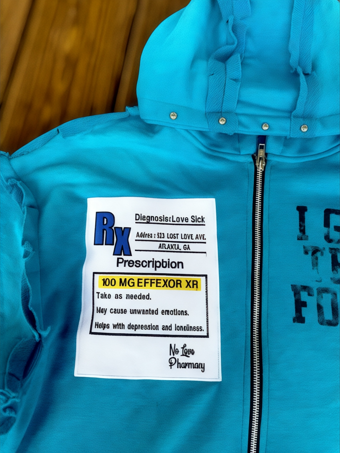 FABRICATED LOVE BLUE                   🎶I GOT A THANG FOR YOU🎶     ~LOVE SICK ZIP-UP
