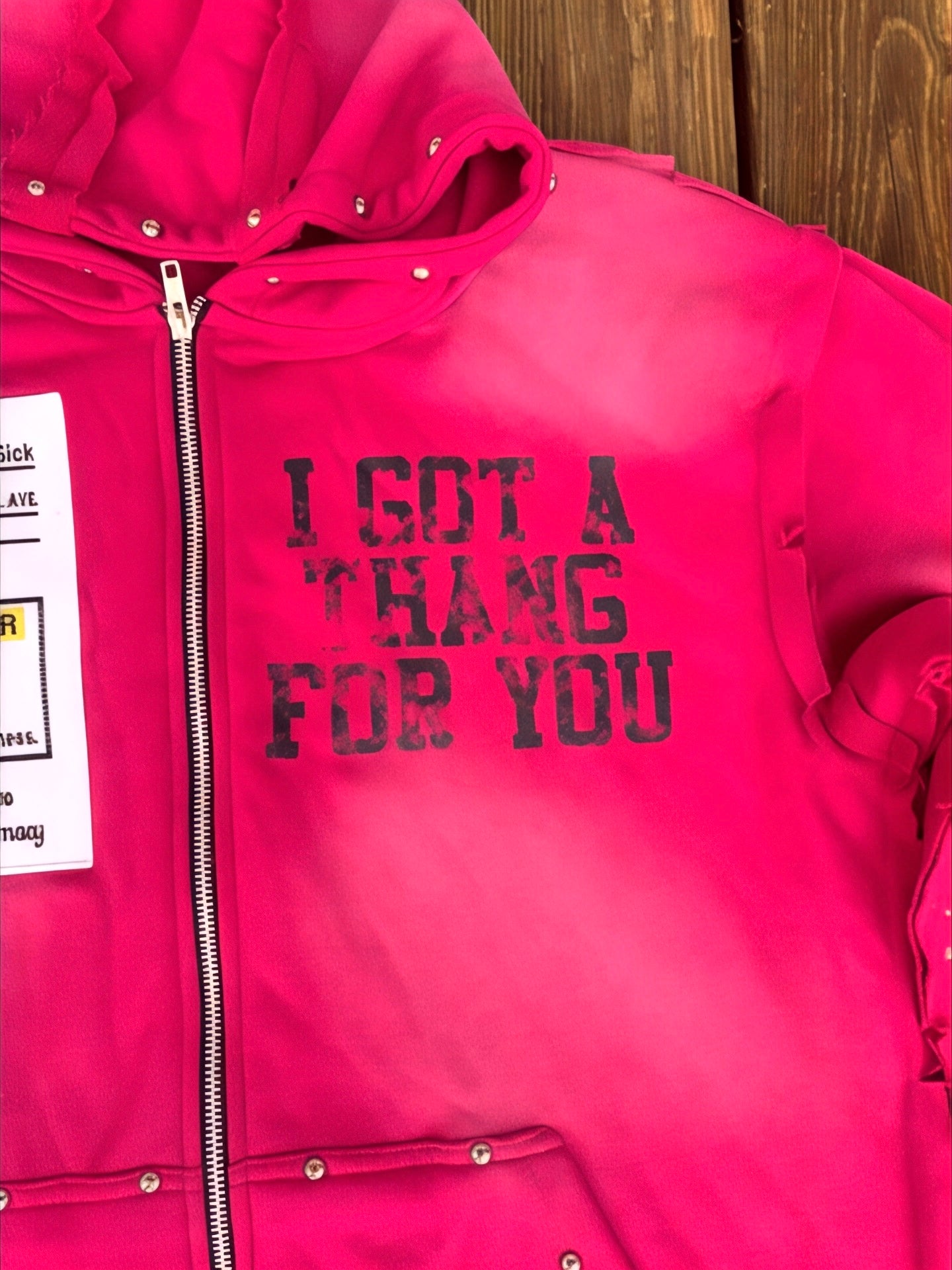 FABRICATED LOVE PINK                   🎶I GOT A THANG FOR YOU🎶     ~LOVE SICK ZIP-UP