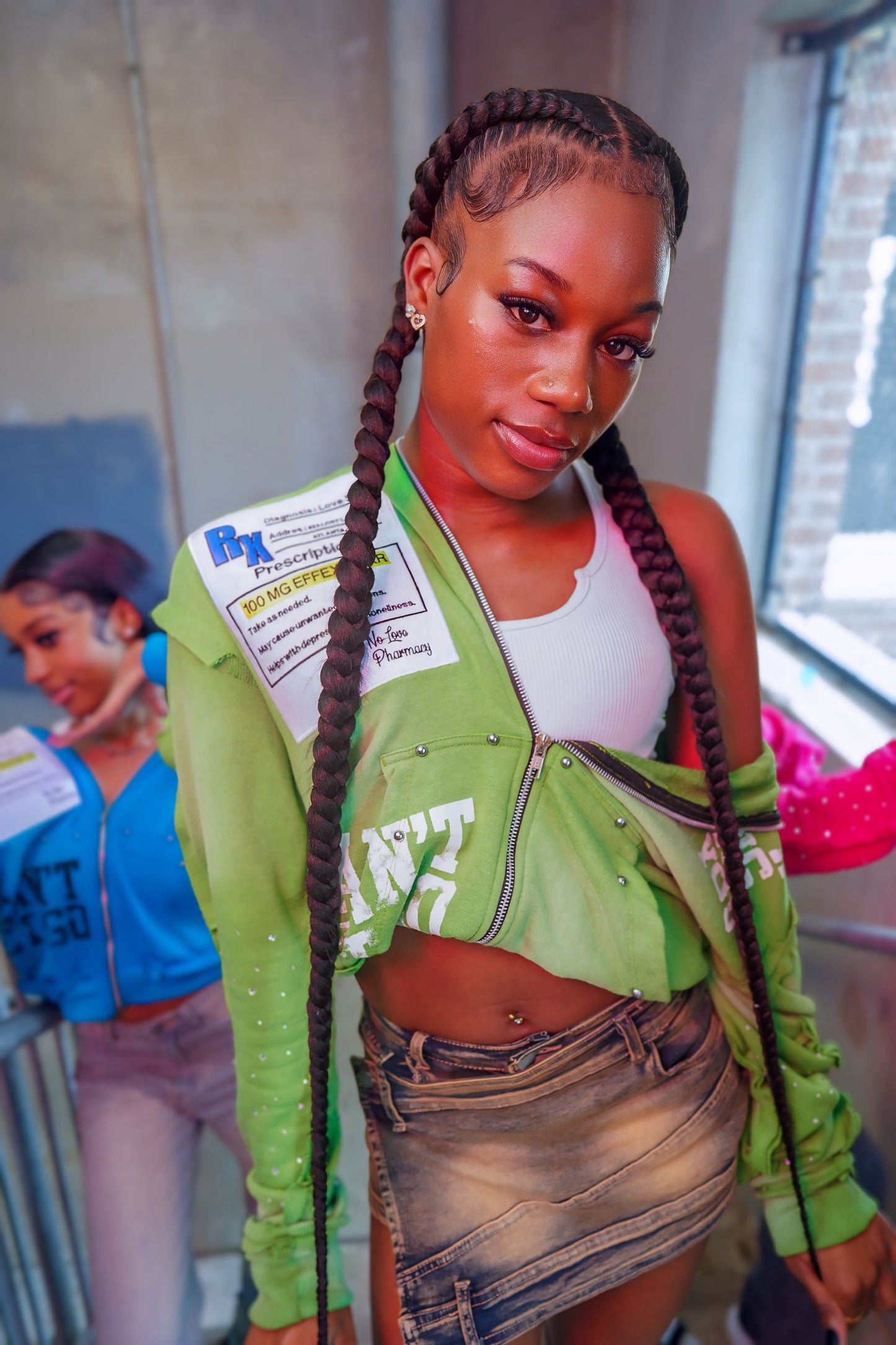 FABRICATED LOVE GREEN                   🎶I GOT A THANG FOR YOU🎶     ~LOVE SICK ZIP-UP