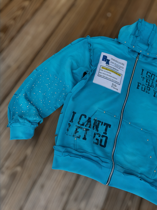 FABRICATED LOVE BLUE                   🎶I GOT A THANG FOR YOU🎶     ~LOVE SICK ZIP-UP