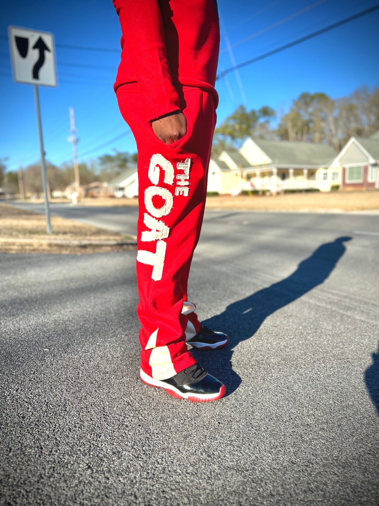 The G.O.A.T “ The Great Ali” RED & Ivory sweat pants