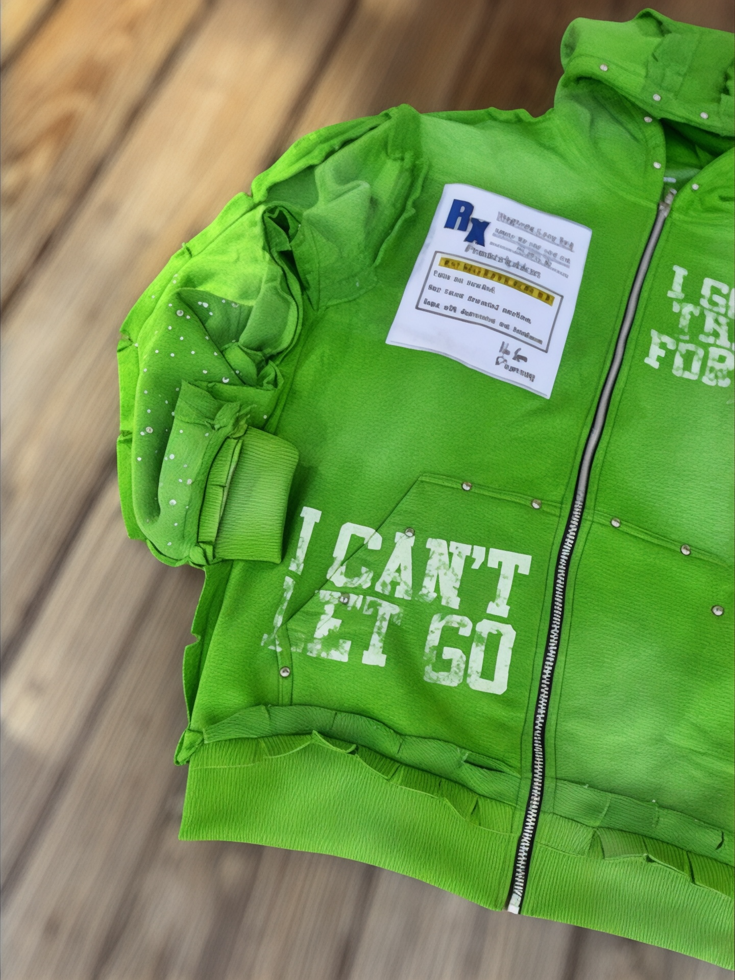 FABRICATED LOVE GREEN                   🎶I GOT A THANG FOR YOU🎶     ~LOVE SICK ZIP-UP