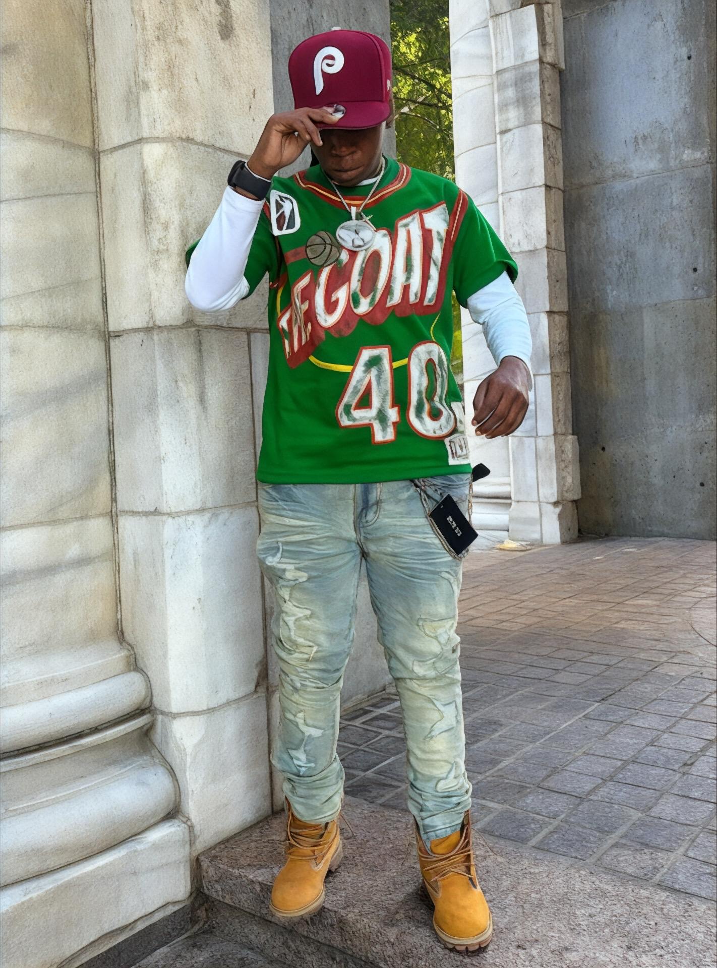 THE GOAT “KEMP” GRAPHIC PATCHED TEE.