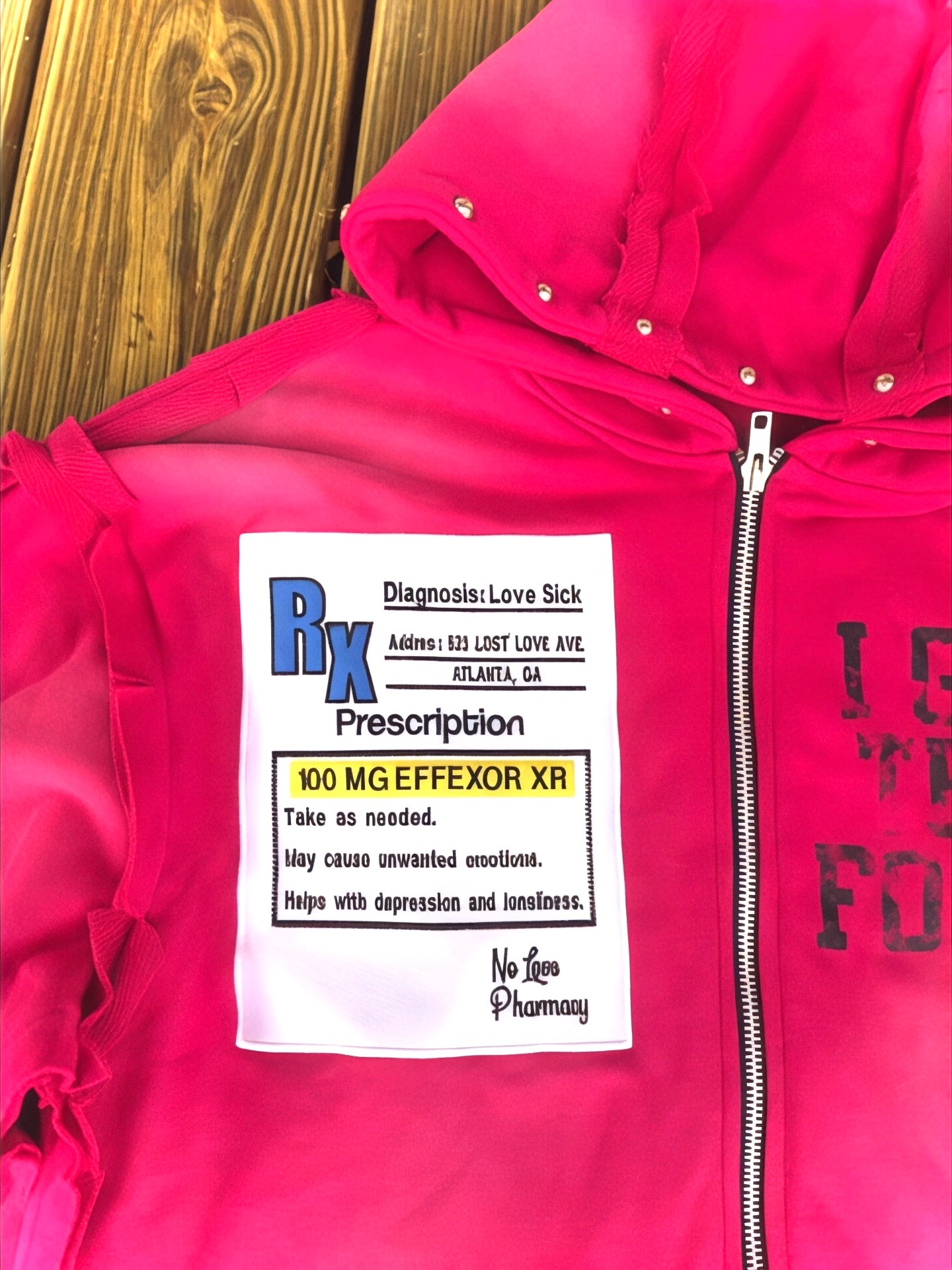 FABRICATED LOVE PINK                   🎶I GOT A THANG FOR YOU🎶     ~LOVE SICK ZIP-UP