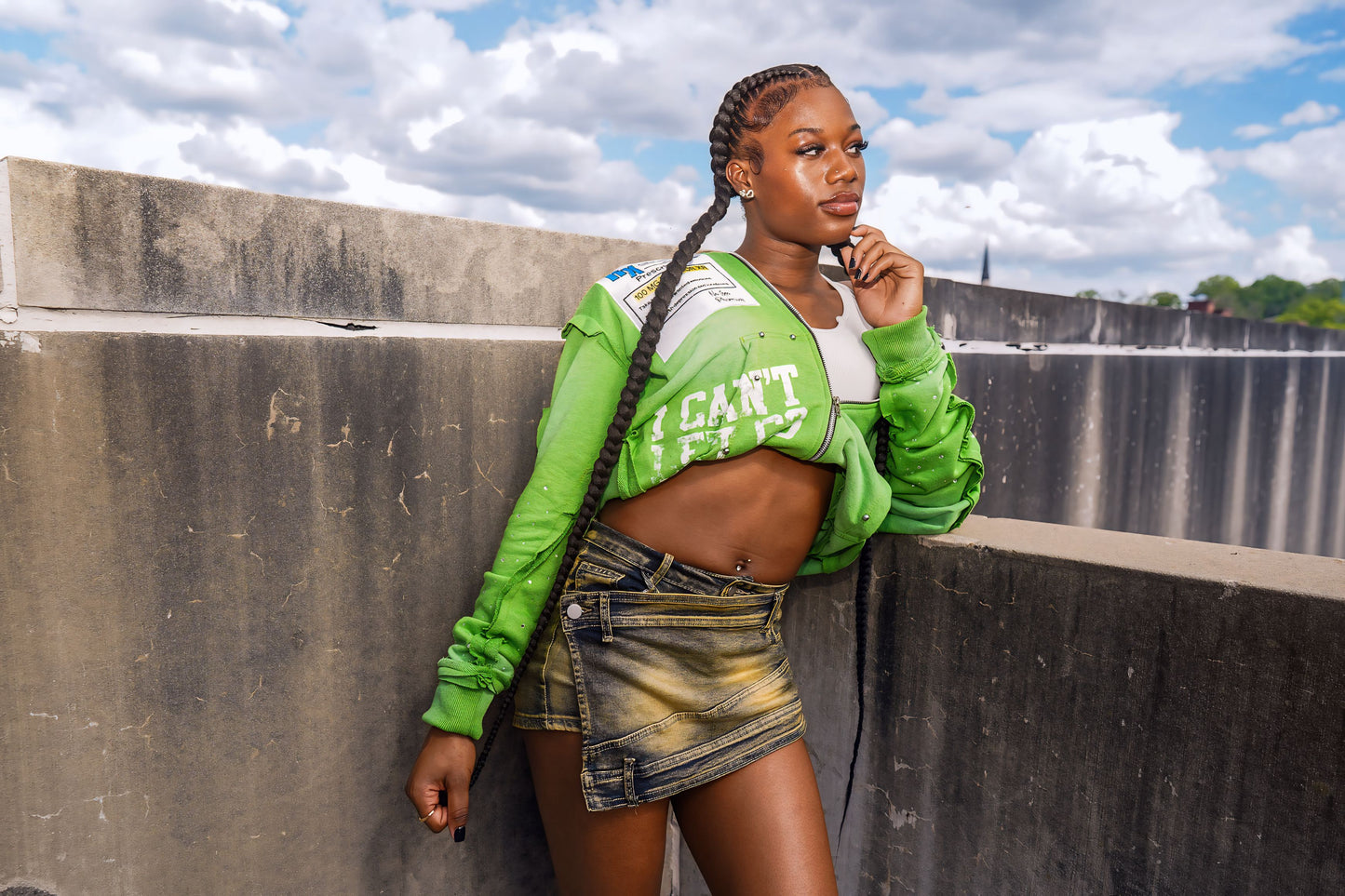 FABRICATED LOVE GREEN                   🎶I GOT A THANG FOR YOU🎶     ~LOVE SICK ZIP-UP