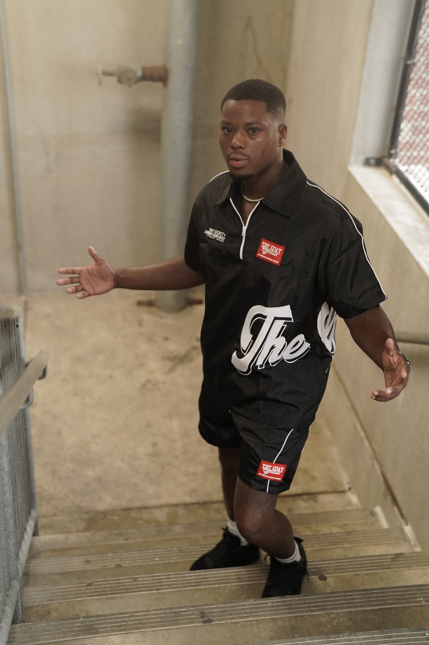 THE GOAT BLACK & WHITE WINDBREAKER SHORT SET!