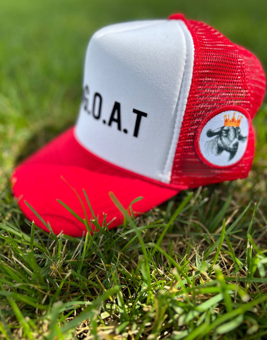 The G.O.A.T Red/White Signature Hat