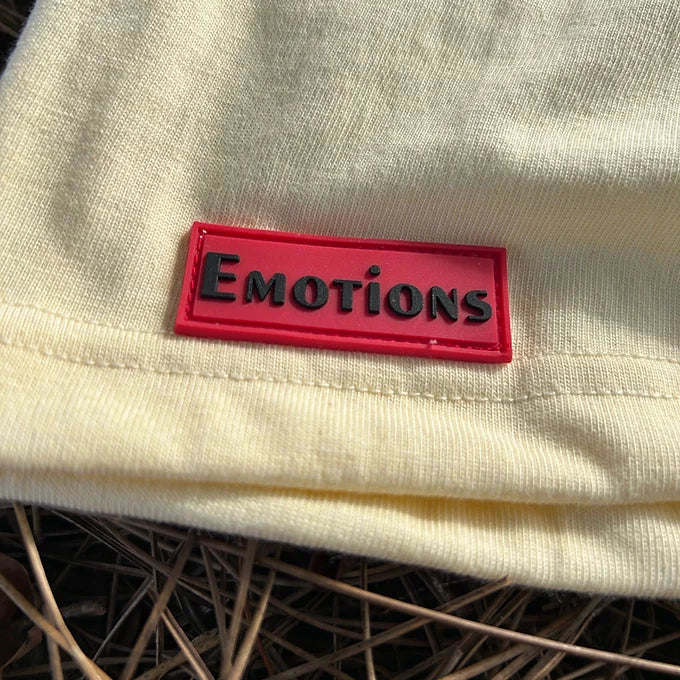 “MOTION OVER EMOTION” Cream/Red/Black Emotions t-shirt