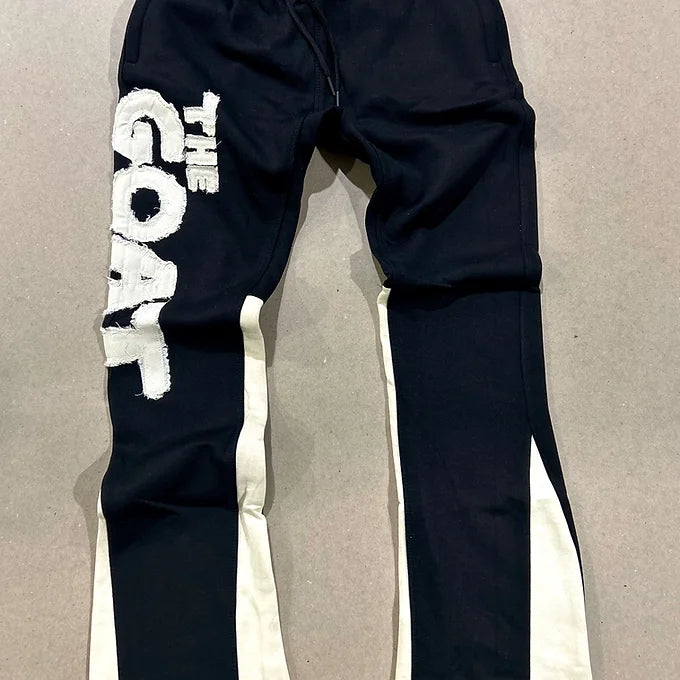 The G.O.A.T “ The Great Ali” Black & Ivory sweat pants